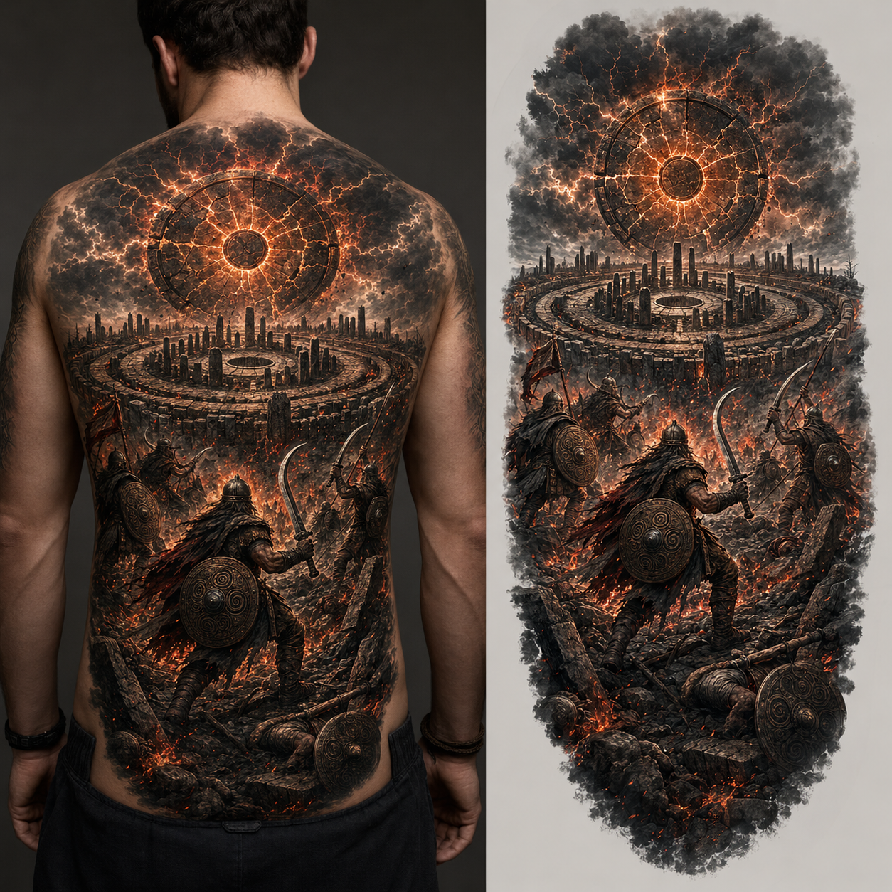 SARMIZEGETUSA SANCTUARY from the Dacian Roman War — EUR 50 tattoo collection